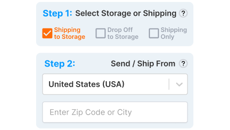 Select Storage and Location Select Storage and Location